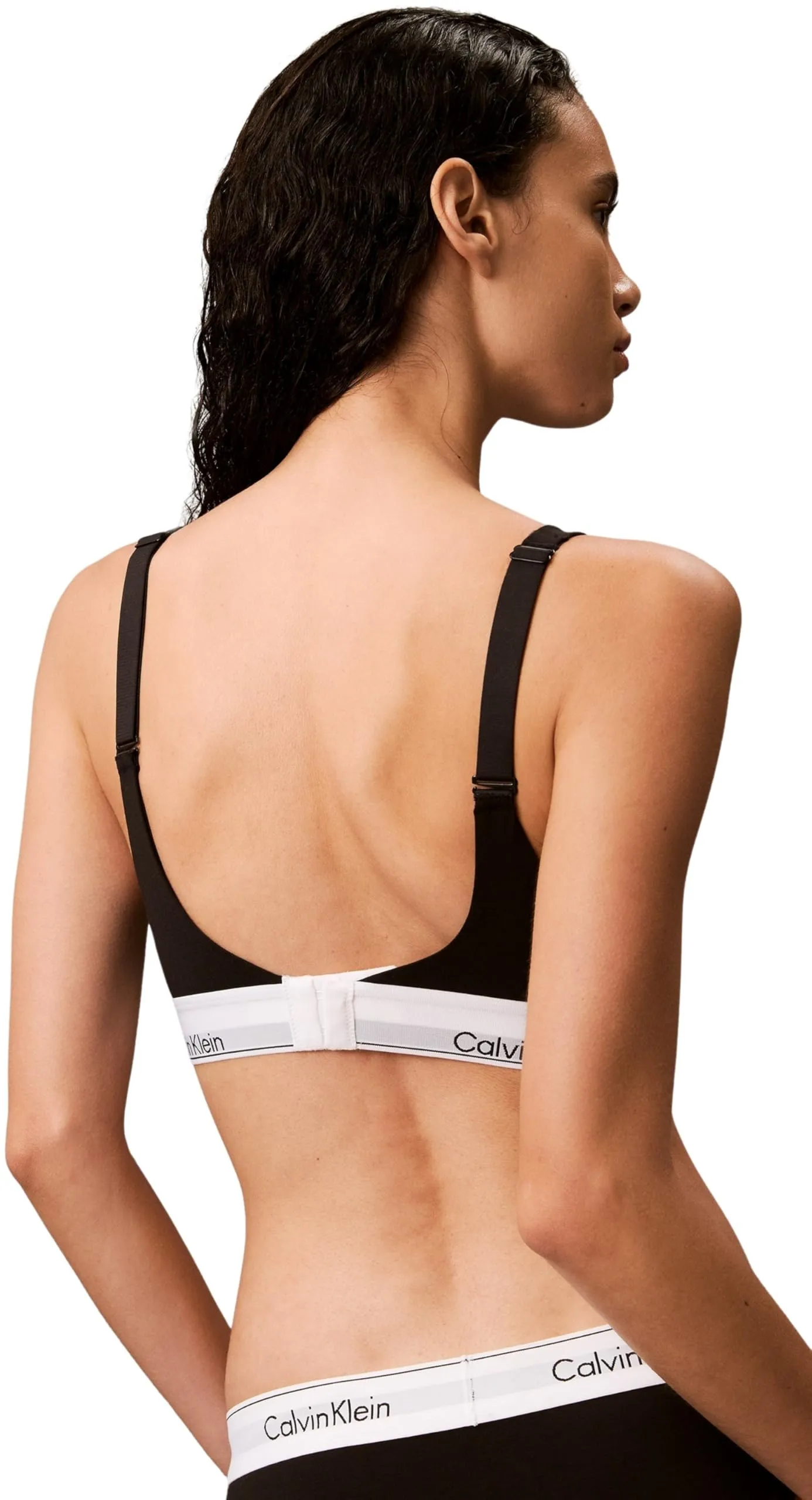 Calvin Klein Reggiseno a Bralette Donna Lift Elasticizzato, Nero (Black), M - immagine 2