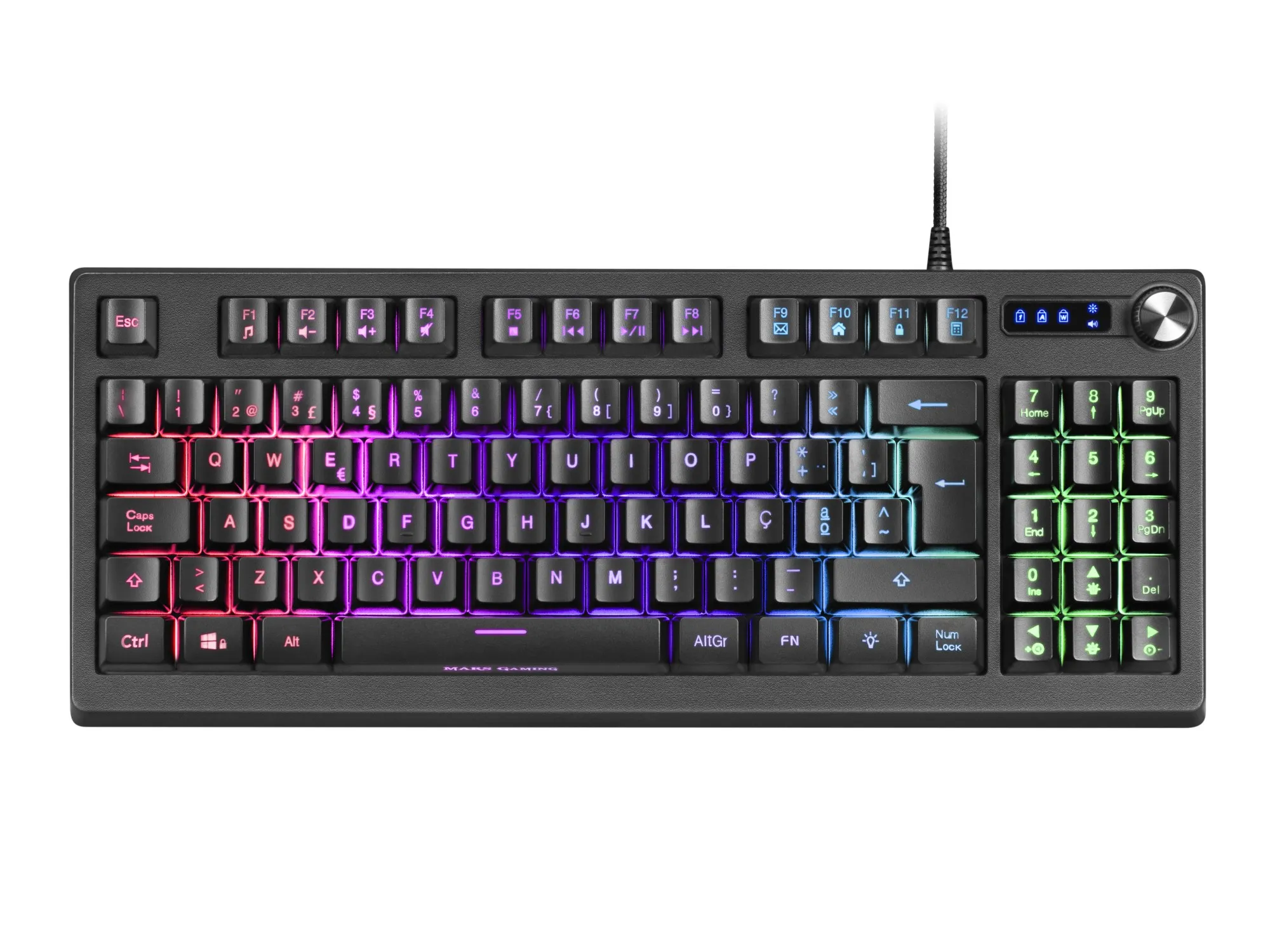 Mars Gaming MKREVOPT tastiera USB Portoghese Nero - immagine 1