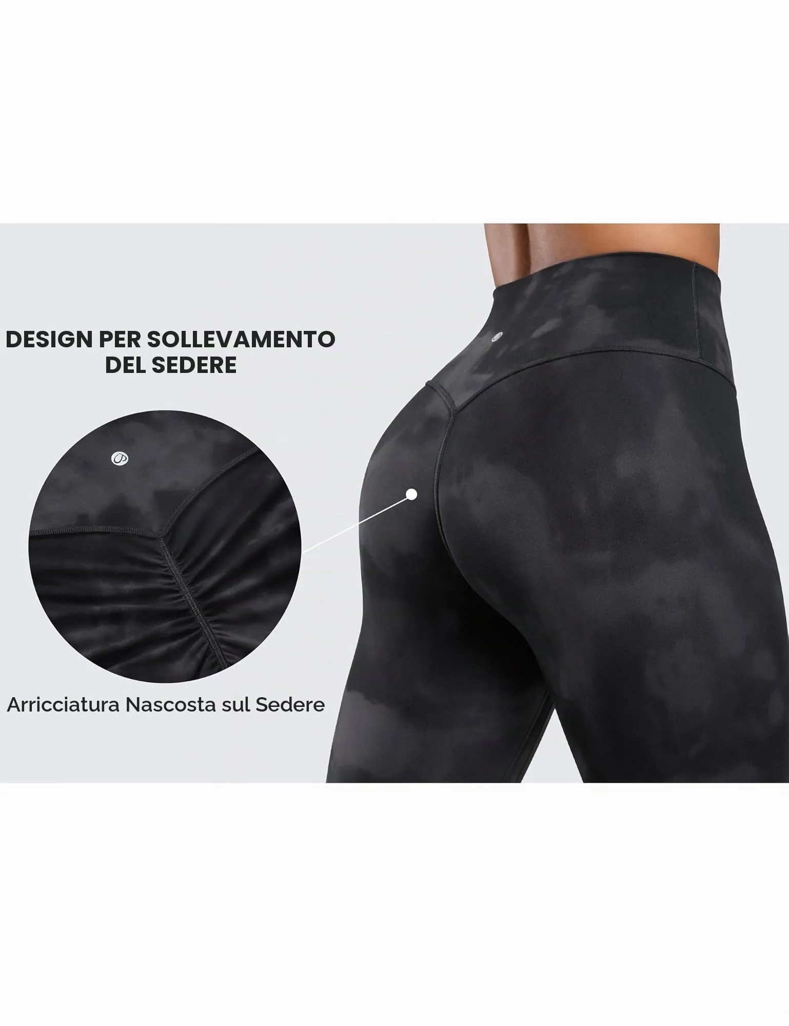 CRZ YOGA Secretsculpt Pilates Leggings 64cm Nero-TieDye 40 - immagine 5
