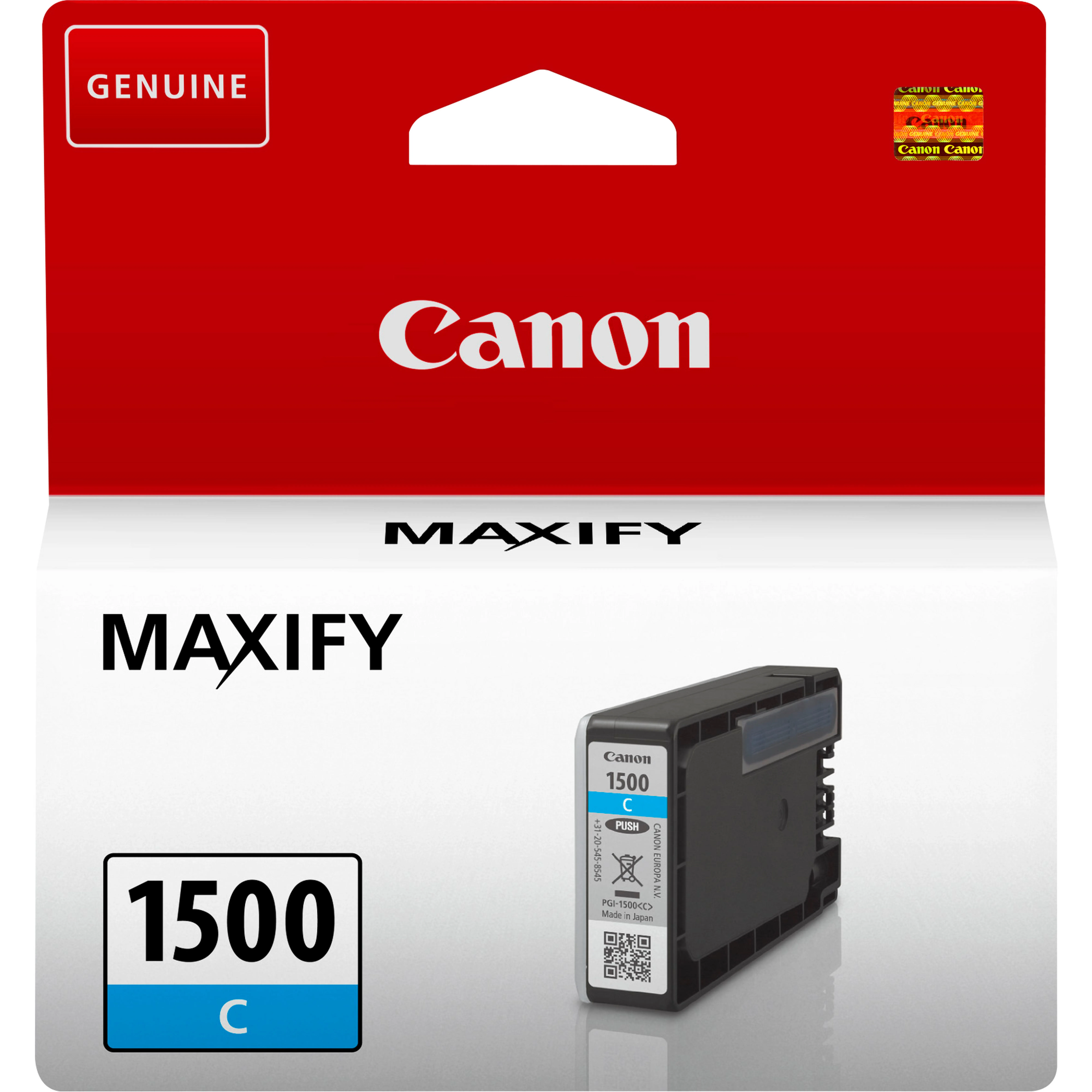 ORIGINALE Canon Cartuccia d'inchiostro ciano PGI-1500c 9229B001 300 pagine 45ml - immagine 1