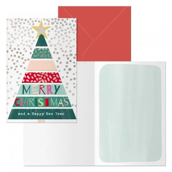 Dohe Natale Confezione da 6 biglietti di auguri natalizi con busta - Dimensioni chiuso 115x17 cm aperto 23x17 cm - Carta offset - Stampato a colori - immagine 1