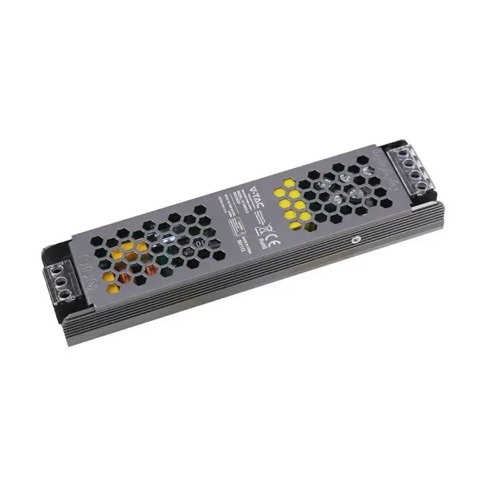 V-TAC Alimentatore LED Slim in Metallo 120W 24V 5A con 1 Uscita 200x50x24mm IP20 - immagine 1