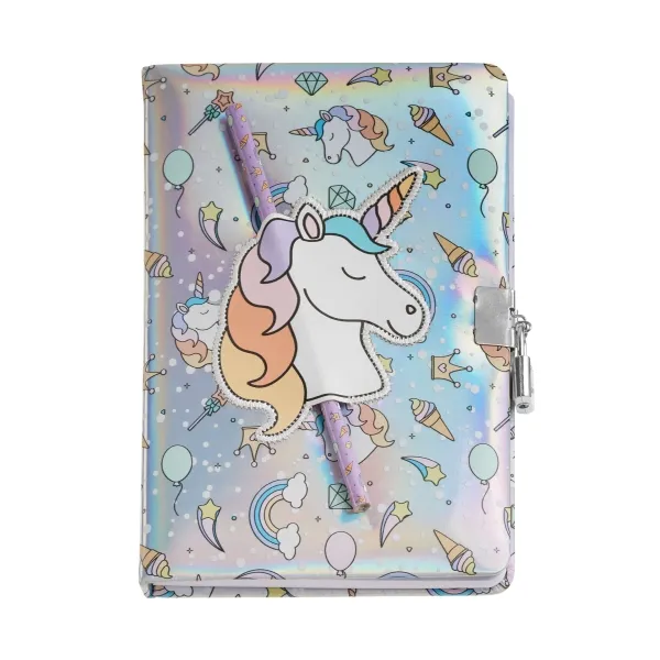 Diario segreto olografico Miquel Rius Back2Fun con unicorno - con serratura - matita inclusa - immagine 1