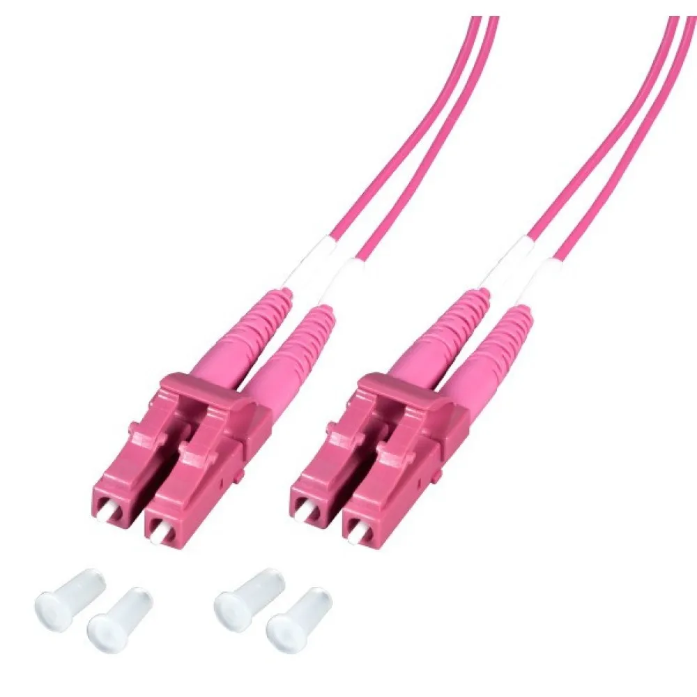 Cavo Fibra Ottica 05Mt Lc/Lc Multimodale Duplex 50/125 Om4 Lsoh - immagine 1