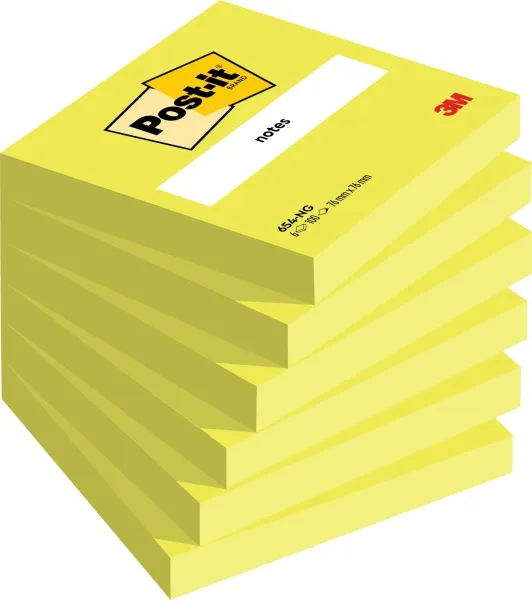 Post-it Confezione da 6 blocchi da 100 foglietti adesivi riposizionabili - Forma quadrata - 76x76 mm - Verde - immagine 1