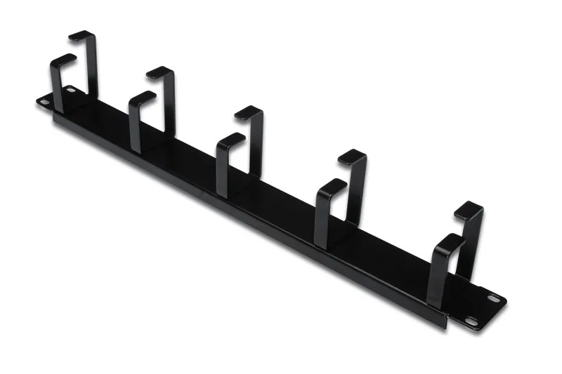 Pannello Guidacavi Con Anelli Per Armadi Rack 19 1U Nero - immagine 1