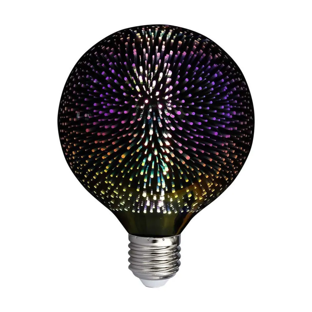 V-TAC Lampadina LED E27 5W G125 Filamento 3D 3000K - immagine 1