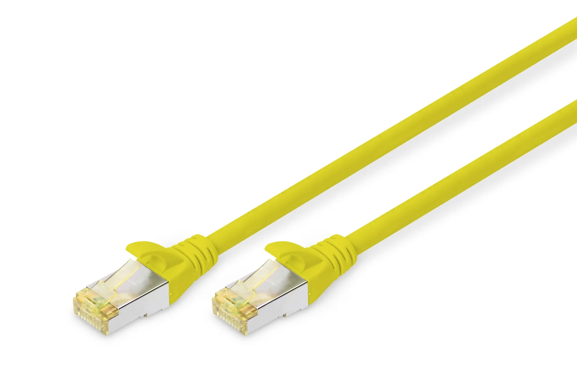 Cavo Rete S-Ftp Cat.6A Doppia Schermatura Lsoh Colore Giallo Mt. 7 - immagine 1