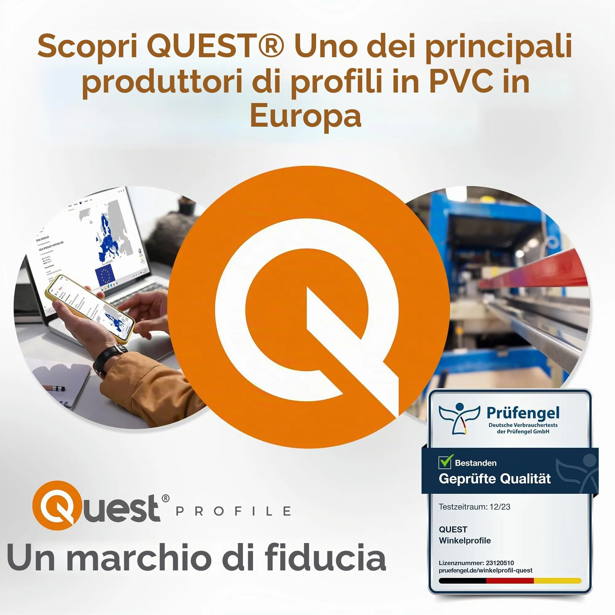 Quest Paraspigoli PVC 35x18 mm Resistente - Marrone, 100 cm - immagine 9