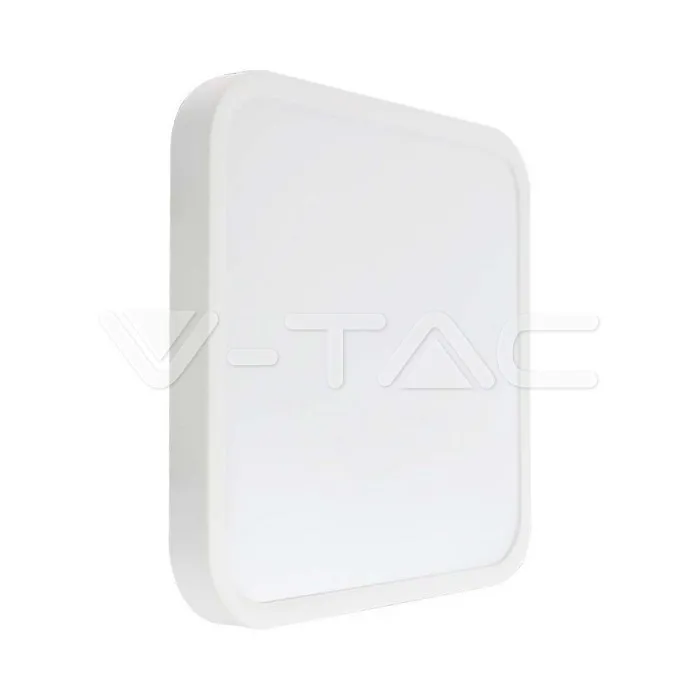 V-TAC PRO Plafoniera LED Chip Samsung Quadrata 18W 100LM/W Colore Bianco 250mm 3000K IP44 - immagine 1