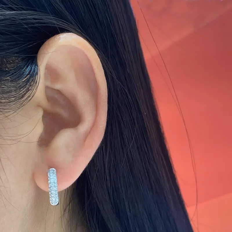 Orecchini Donna Argento 925 a Cerchio Piccoli 15mm - Zircone Cubico Ipoallergenici per Ragazze, 1 Paia - immagine 2