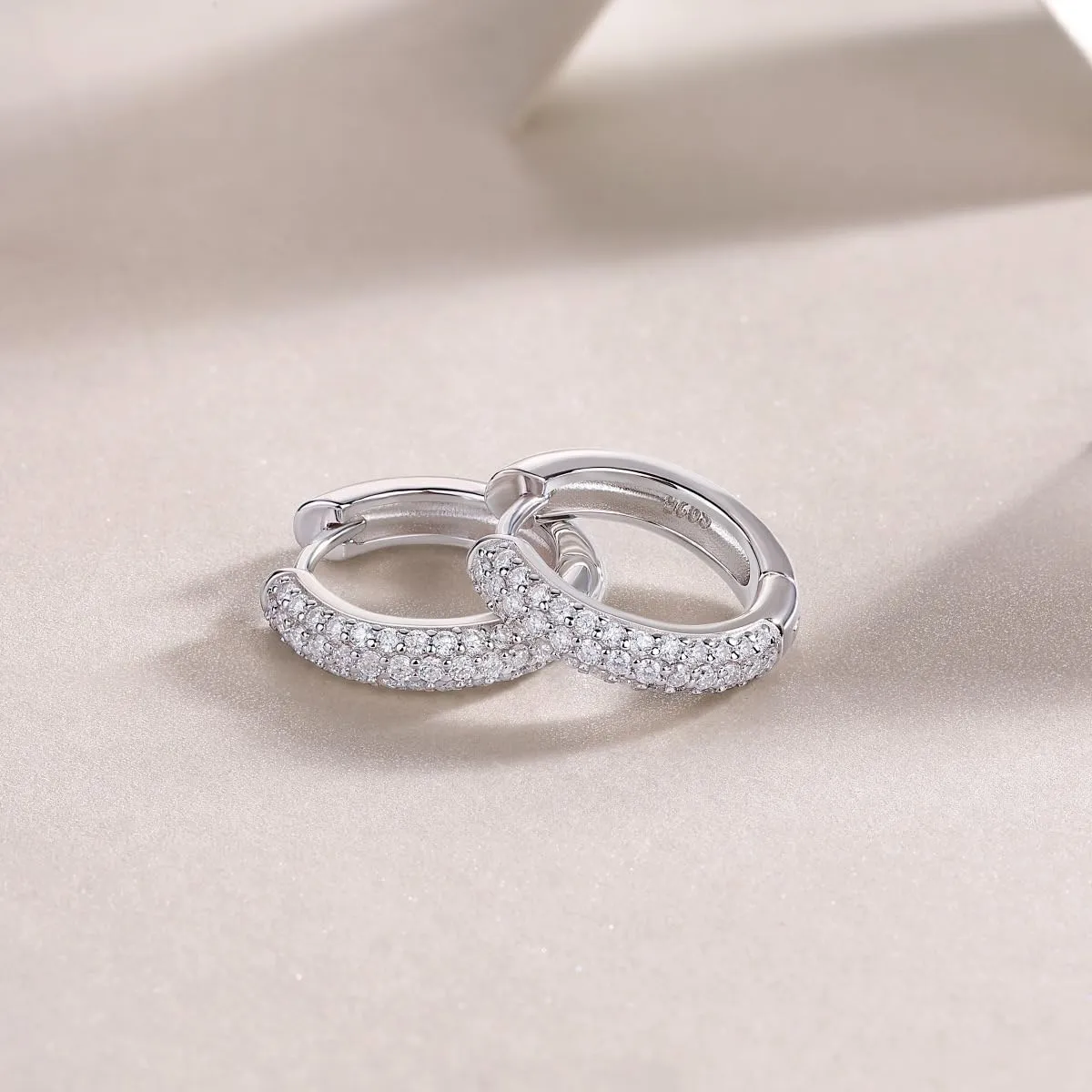 Orecchini Donna Argento 925 a Cerchio Piccoli 15mm - Zircone Cubico Ipoallergenici per Ragazze, 1 Paia - immagine 5