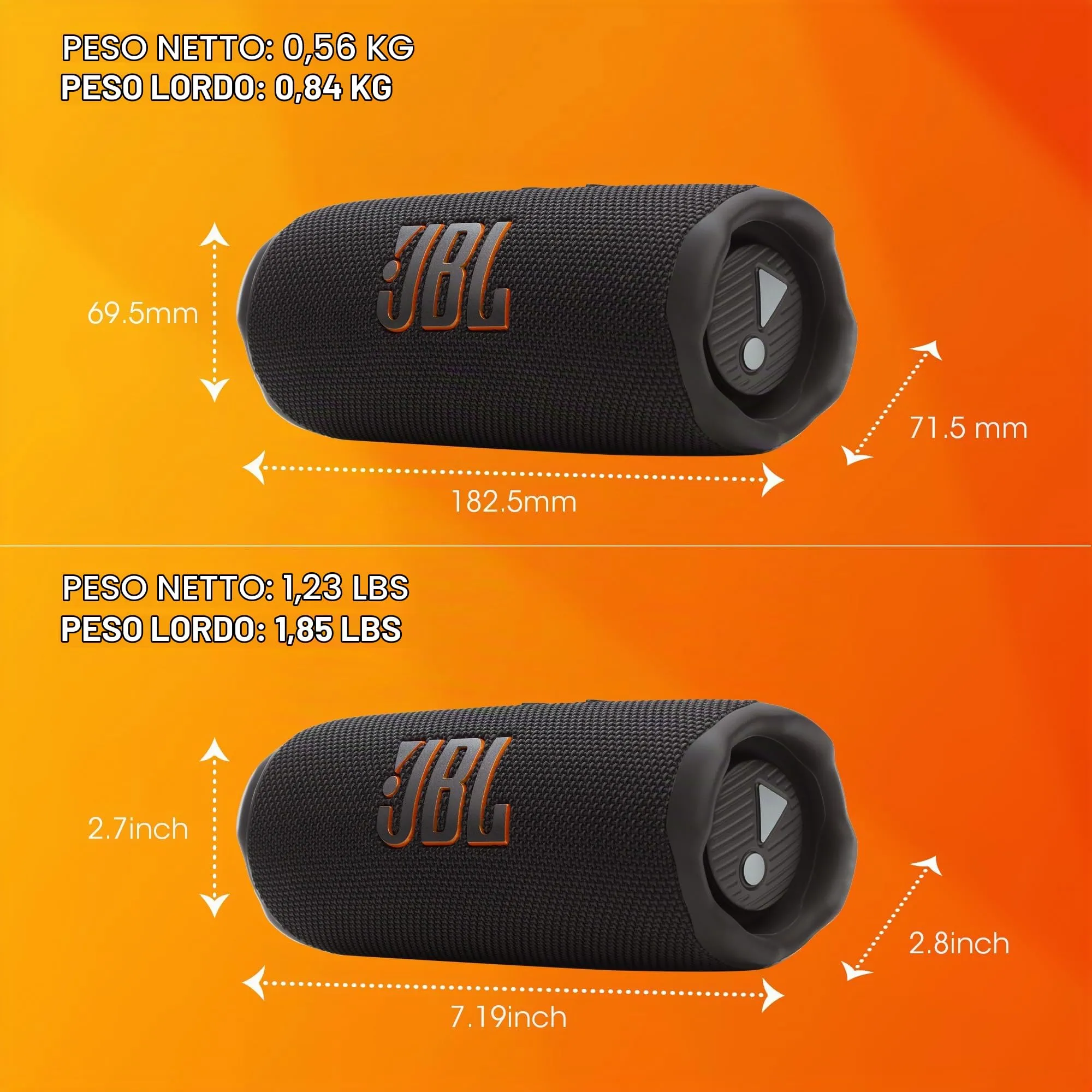 Altavoz con Bluetooth JBL FLIP 7-35W- 1.0- Blanco - immagine 8