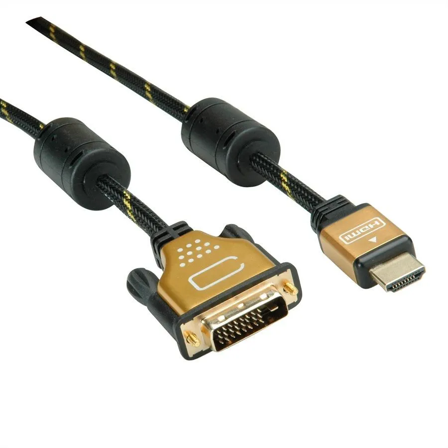 Cavo Dvi-Hdmi 1Mt M/M Dvi (24+1) 3840X2160 @30Hz - immagine 1