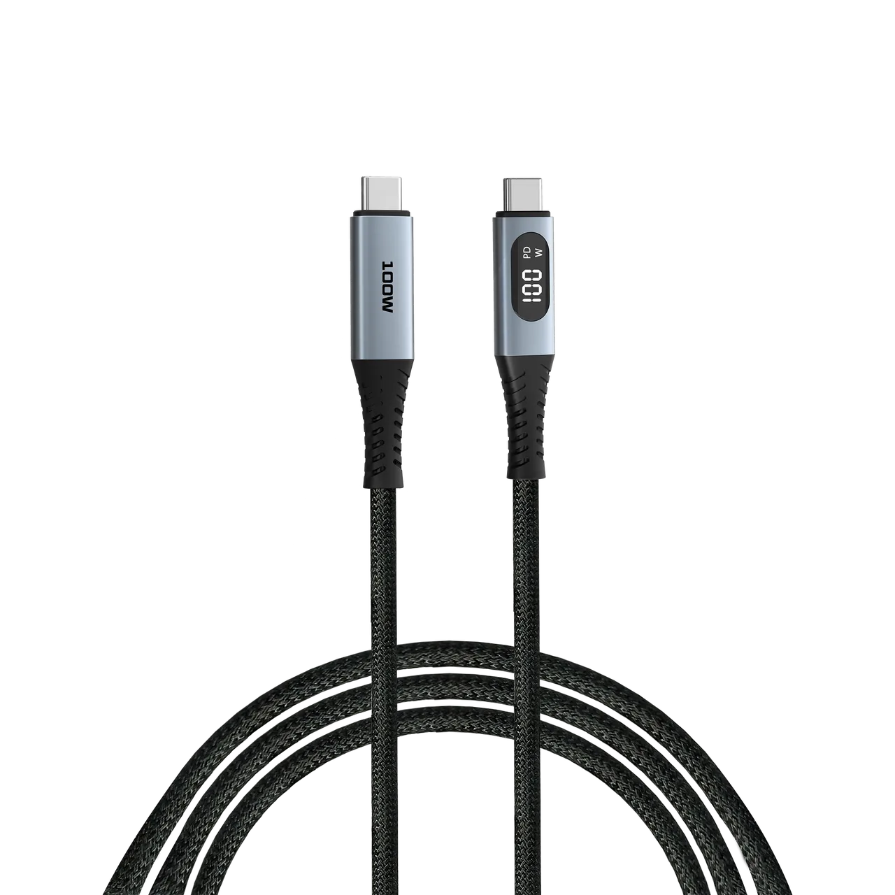 Cavo di Sync & Charge con display di potenza - 100W Da USB-C a USB-C | 120 cm - immagine 1