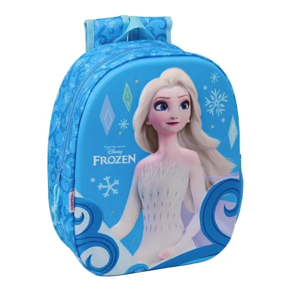Zaino Safta Frozen 3D - Luci a LED - Portaborraccia - Spallacci imbottiti - Maniglia superiore - 864 litri - 270x100x330 mm - Blu - immagine 1
