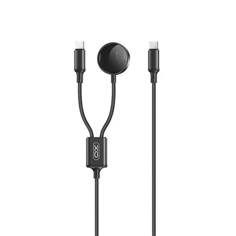 XO Cable USB 2 en 1 - 60W - Tipo C + Carga Magnetica Apple Watch - 1 Metro - Color Negro - immagine 1