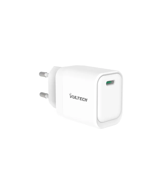 Vultech Caricatore Adattatore Universale 1 X Type-C Pd45 Gan Pps 45W Bianco Compatto - immagine 1