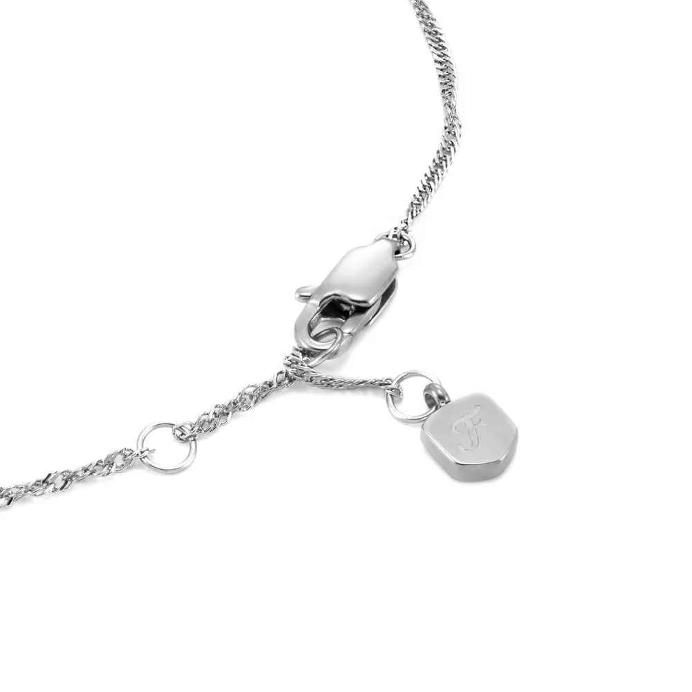 Fossil Bracciale a catena sottile da donna in acciaio inox con chiusura a moschettone - immagine 4