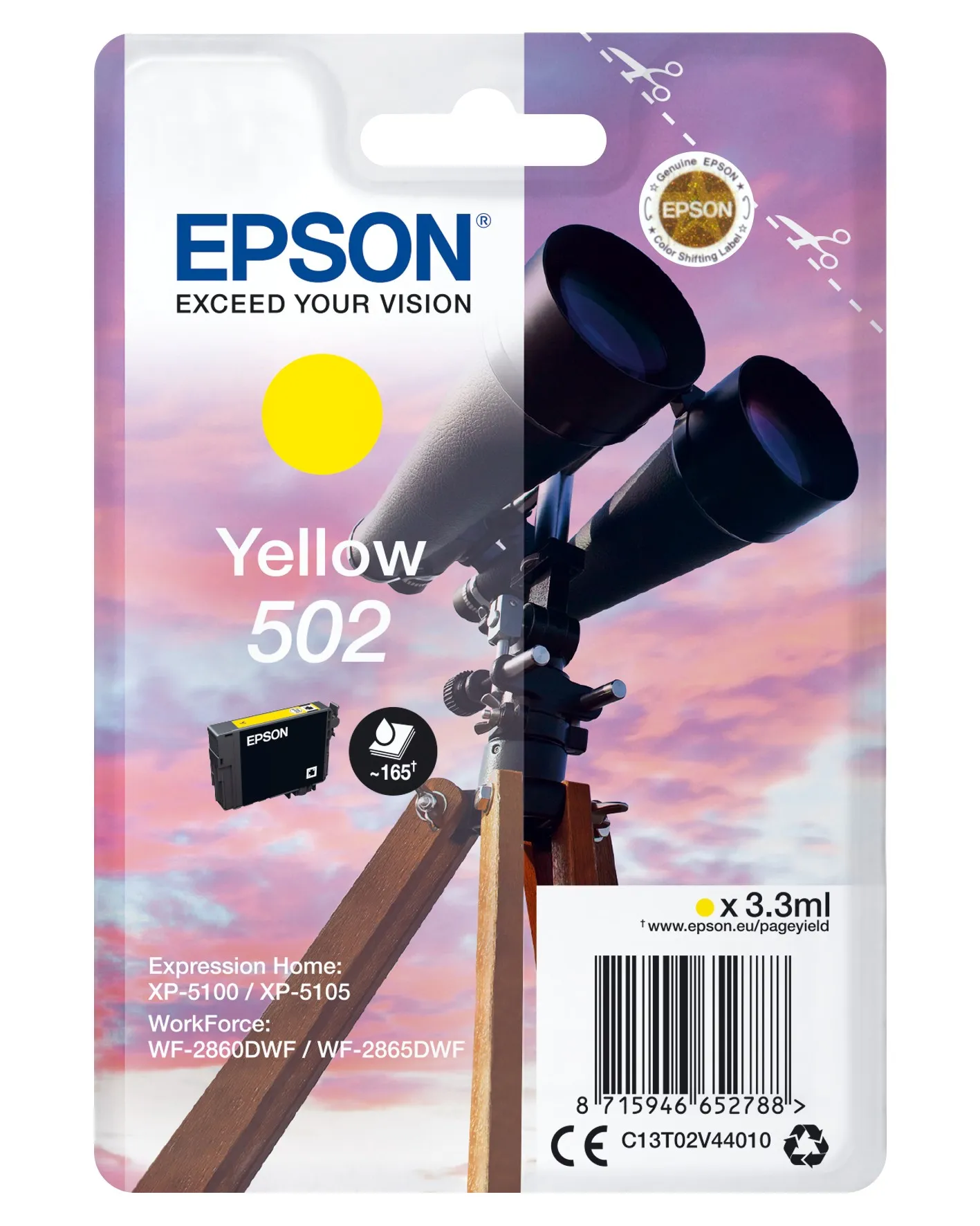 Epson Singlepack Yellow 502 Ink - immagine 1
