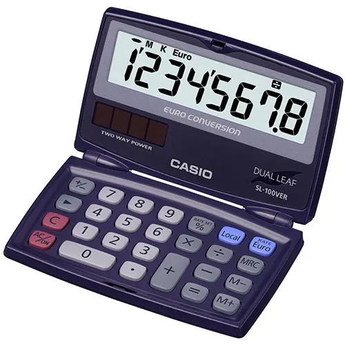 Casio SL-100VER calcolatrice Tasca Calcolatrice con display Blu - immagine 1