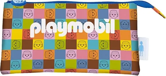 Astuccio triplo Playmobil Unite As One - Doppia chiusura con cerniera e tiretto in gomma - immagine 1