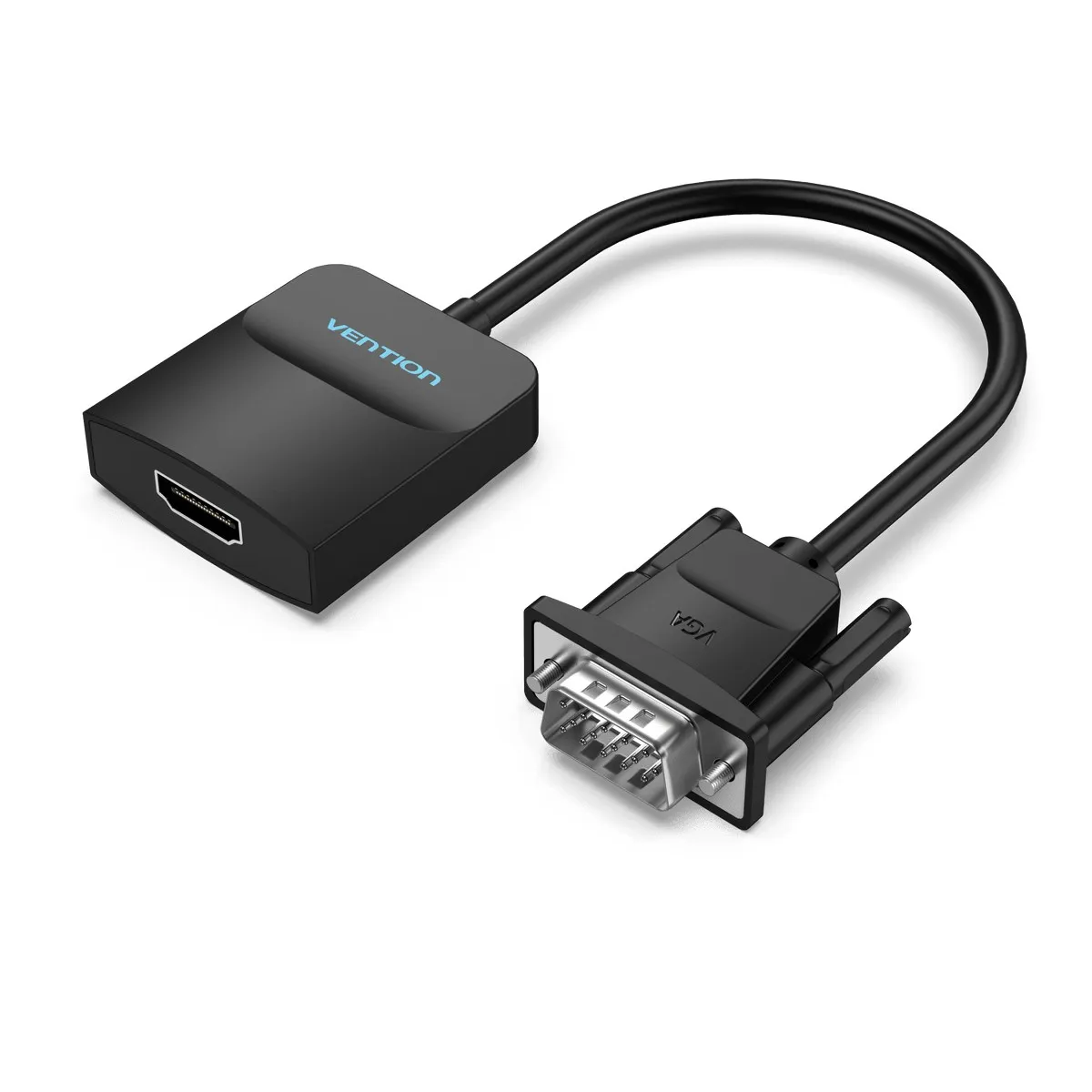 Vention ACNBB cavo e adattatore video 015 m VGA (D-Sub) HDMI + Micro-USB + 3.5mm Nero - immagine 1