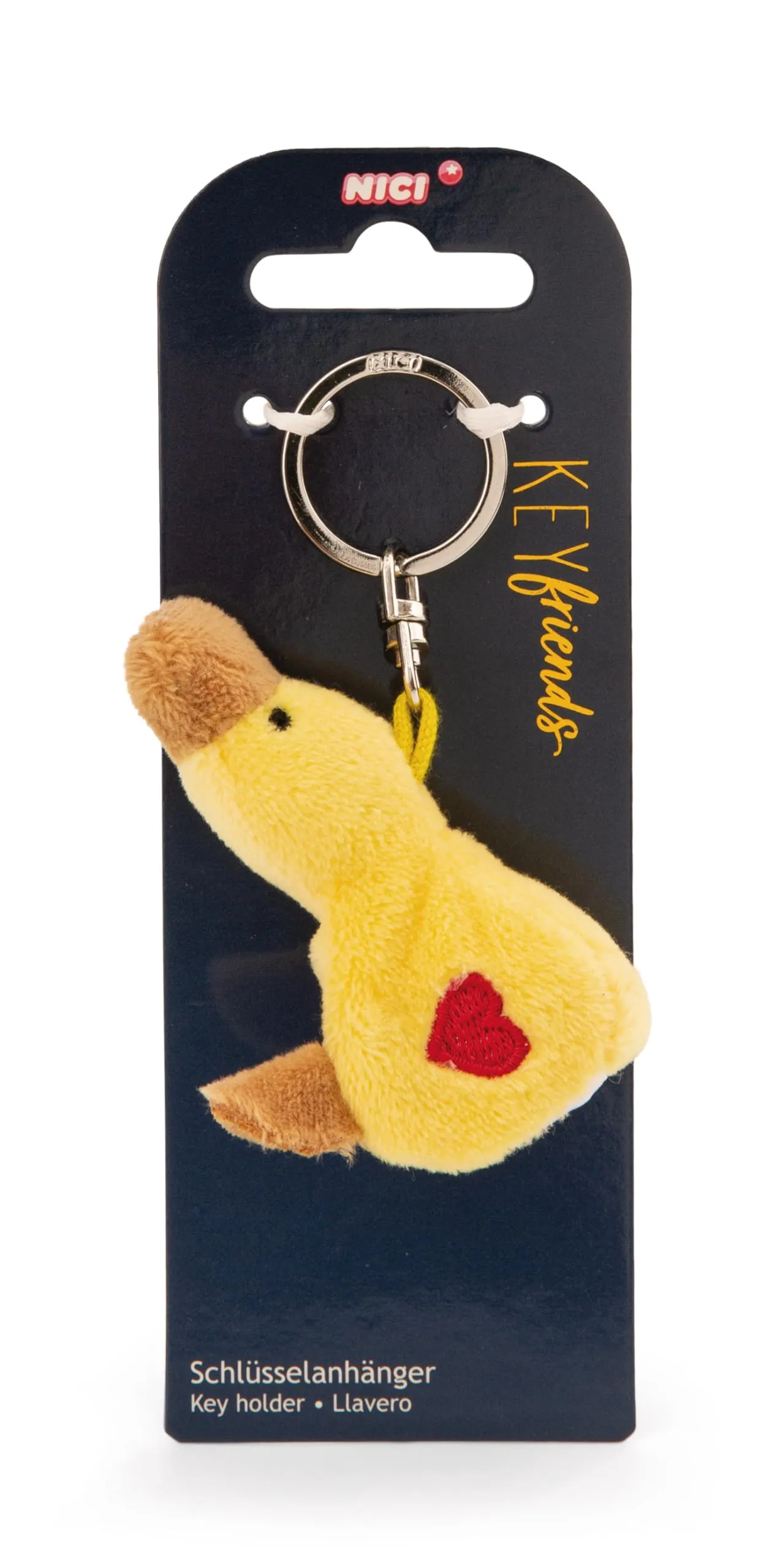 Portachiavi Anatra con il cuore 5cm - immagine 3