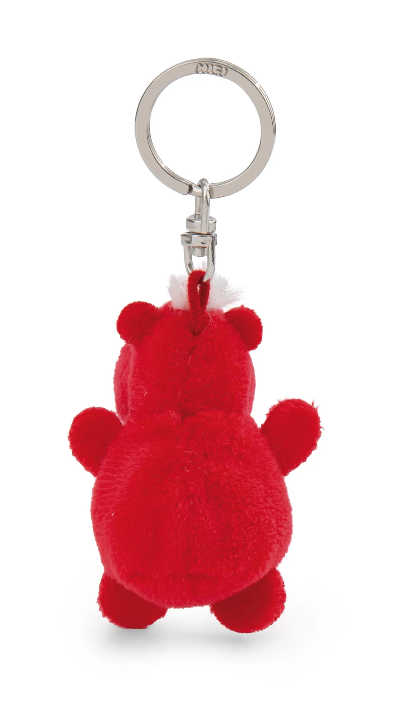 Portachiavi Ippopotamo rosso con il cuore 5cm - immagine 2