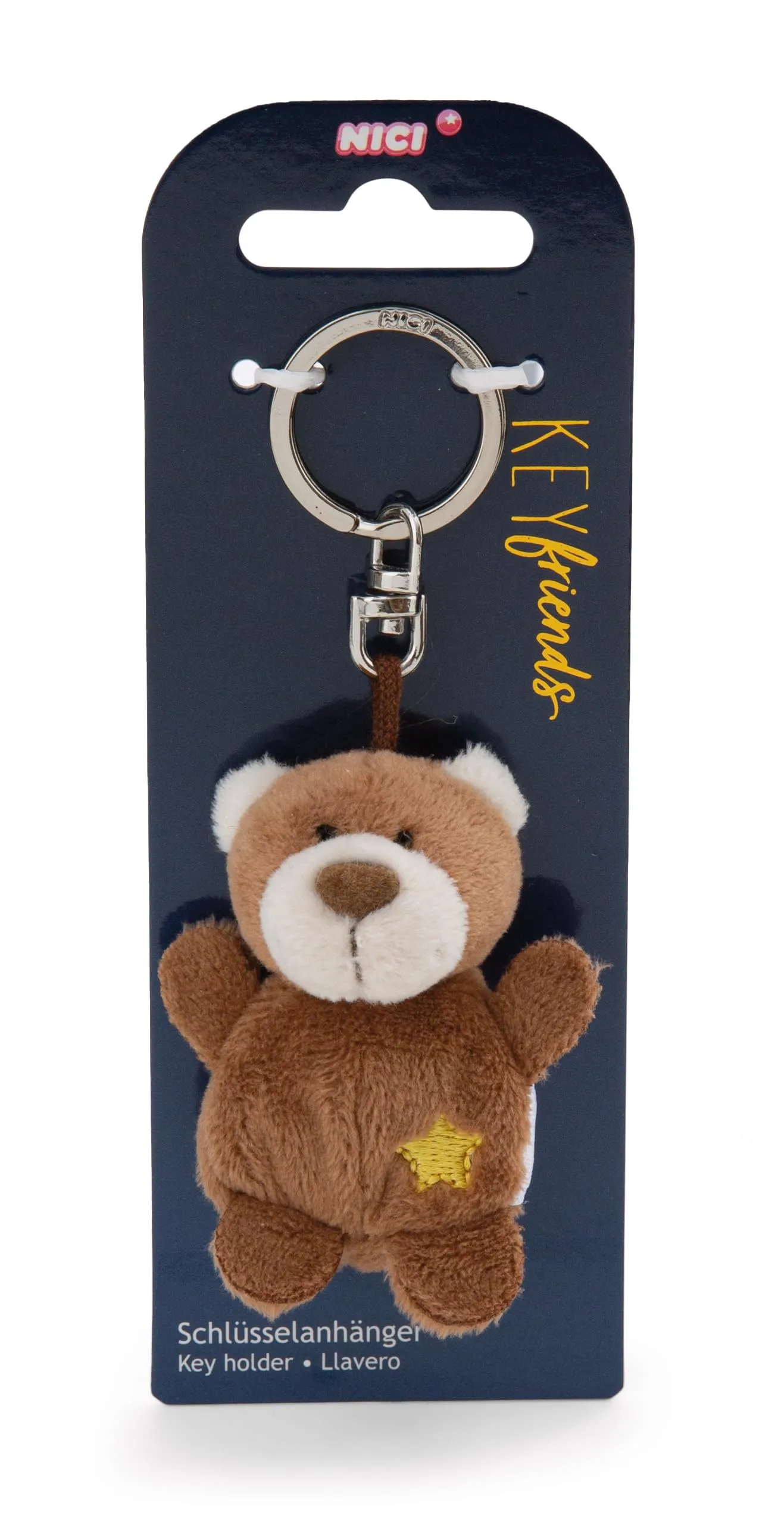 Portachiavi Orso marrone con la stella 5cm - immagine 3