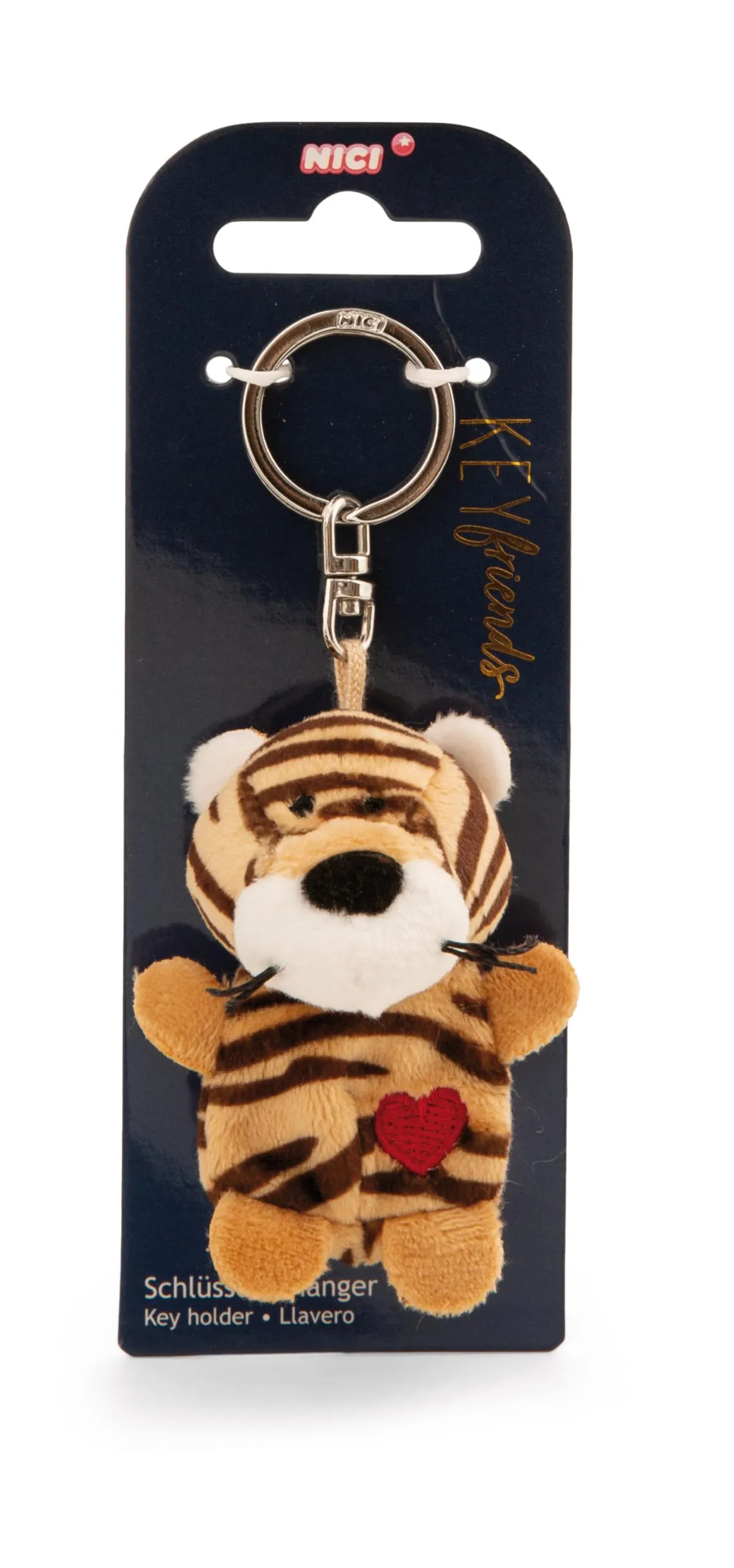 Portachiavi Tigre rossa con il cuore 5cm - immagine 3