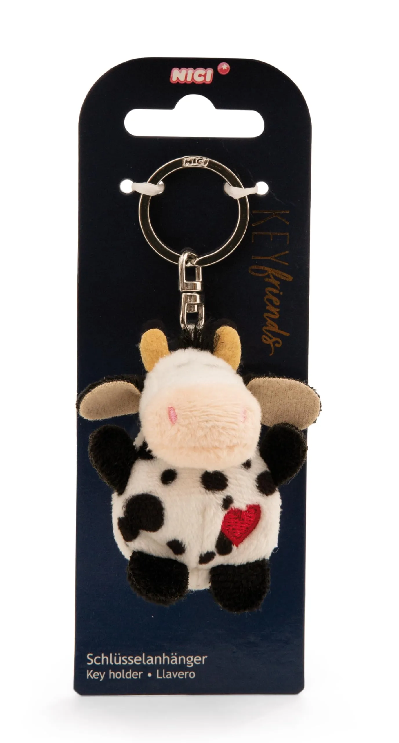 Portachiavi Mucca con il cuore 5cm - immagine 3