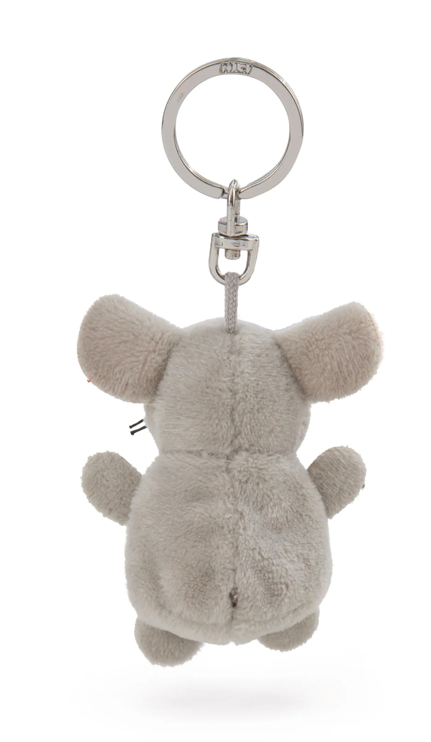 Portachiavi topo con cuore 5cm - grigio - Un compagno fedele per zaino o borsa, portachiavi per tutte le età | 62075 - immagine 2