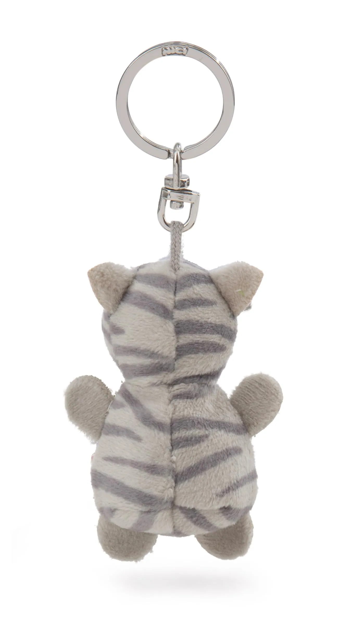 NICI Portachiavi gatto con trifoglio 5cm a righe - grigio - Un compagno fedele per zaino o borsa, portachiavi per tutte le età | 62071 - immagine 2