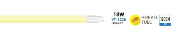 V-TAC VT-1228 Neon LED tube T8 18W 120cm per panetterie - SKU 6322 - immagine 1
