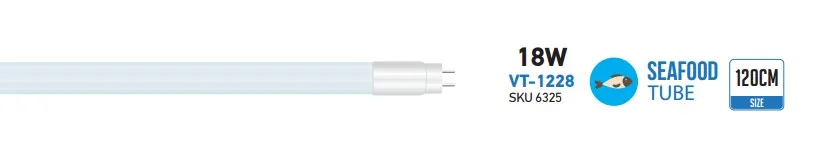 V-TAC VT-1228 Neon LED tube T8 18W 120cm per pescherie - SKU 6325 - immagine 1