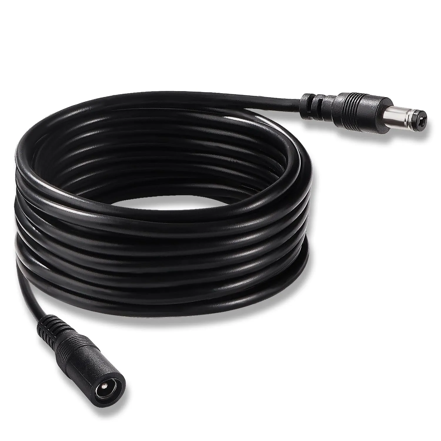 KUOQIY 5m 5.5x2.1 mm 24V 12V Cavi di Prolunga per Alimentazione DC, DC Cavo Estensione Maschio a Femmina 22AWG, per Telecamera Sicurezza CCTV, DVR, Nero - immagine 1