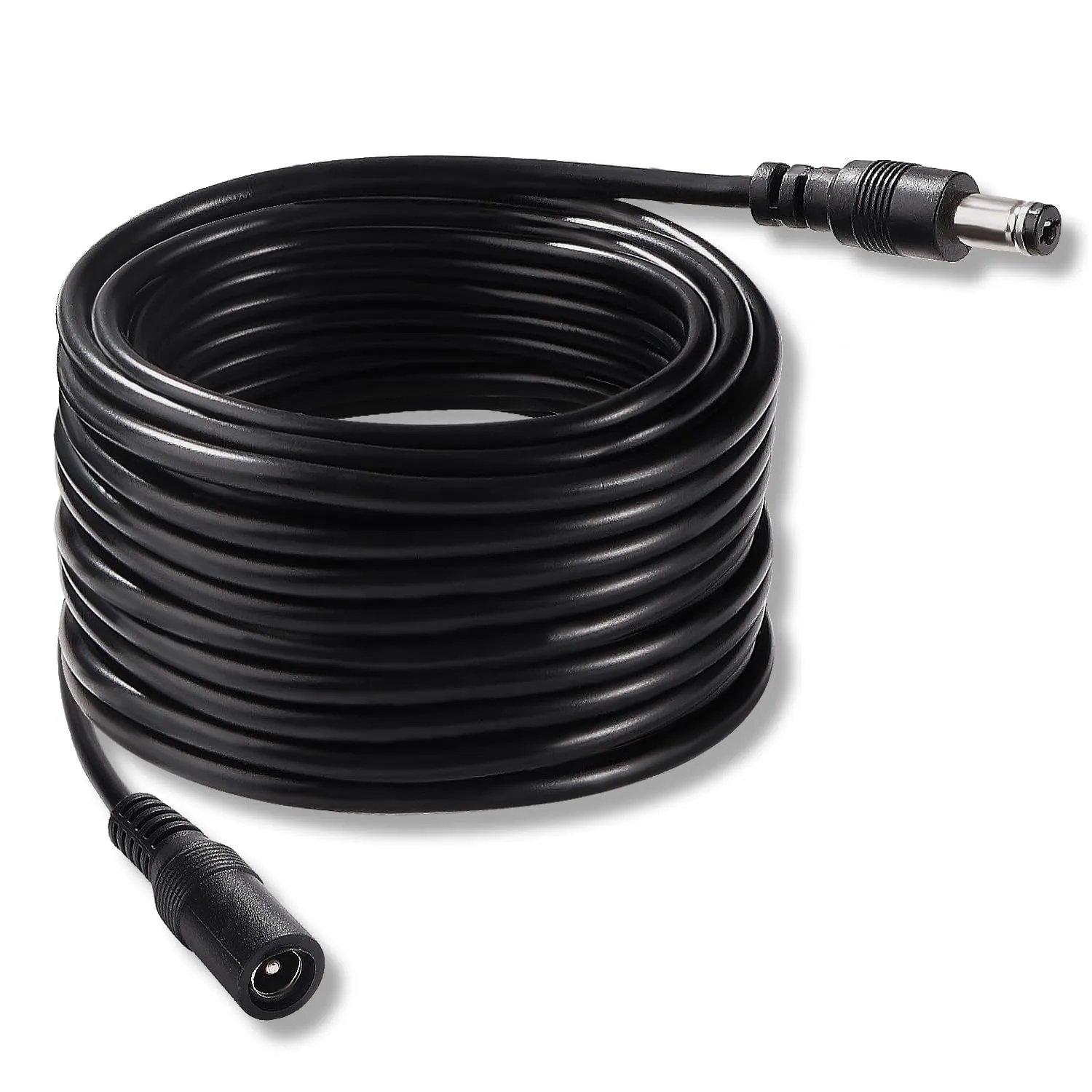 KUOQIY 10m 5.5x2.1 mm 24V 12V Cavi di Prolunga per Alimentazione DC, DC Cavo Estensione Maschio a Femmina 22AWG, per Telecamera Sicurezza CCTV, DVR, Nero - immagine 1