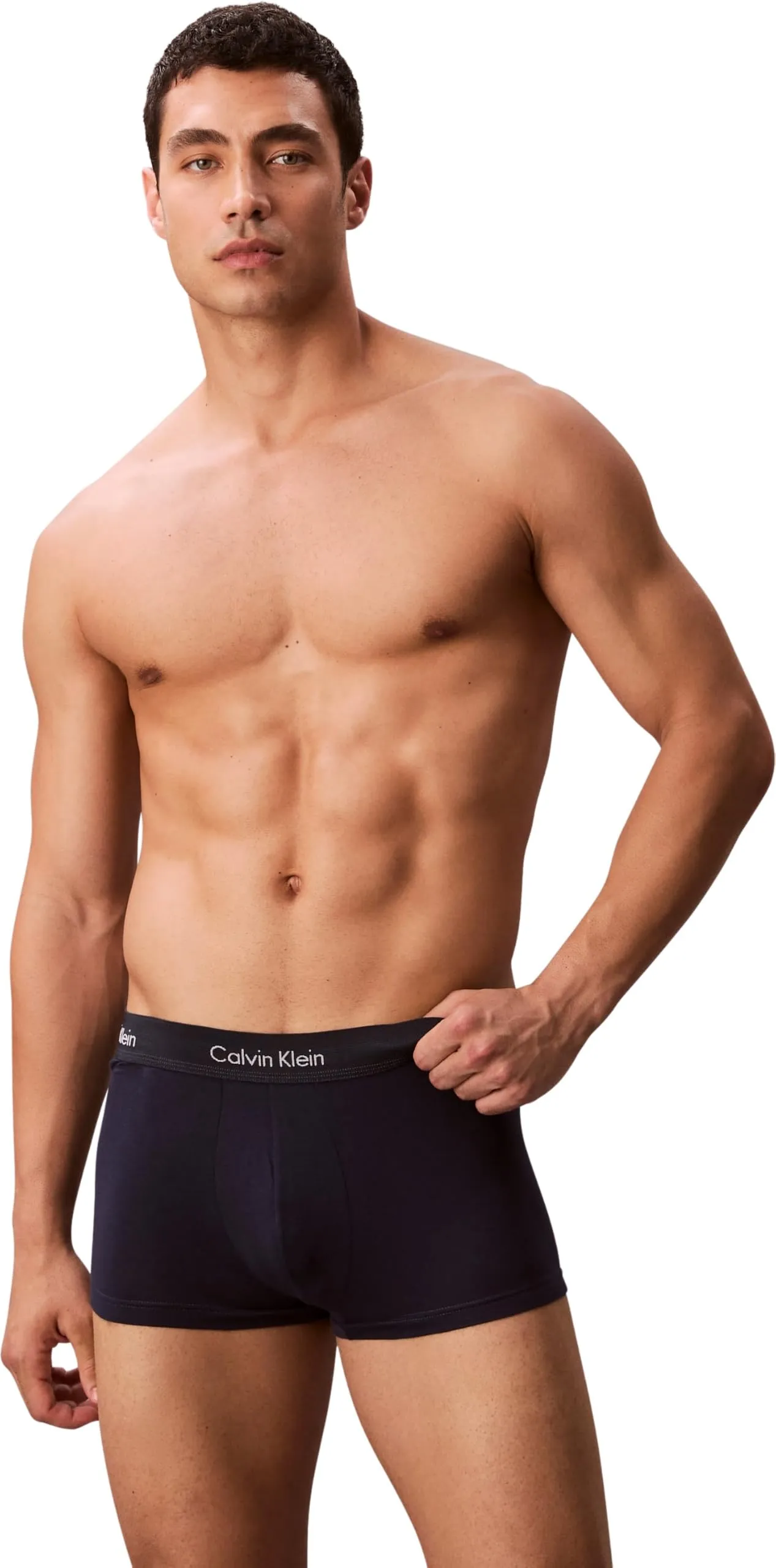 Calvin Klein Uomo Pantaloncini Boxer Vita Bassa Confezione da 3 Intimo, Verde (Blue Shadow/Supreme Green/Chalk), S - immagine 2