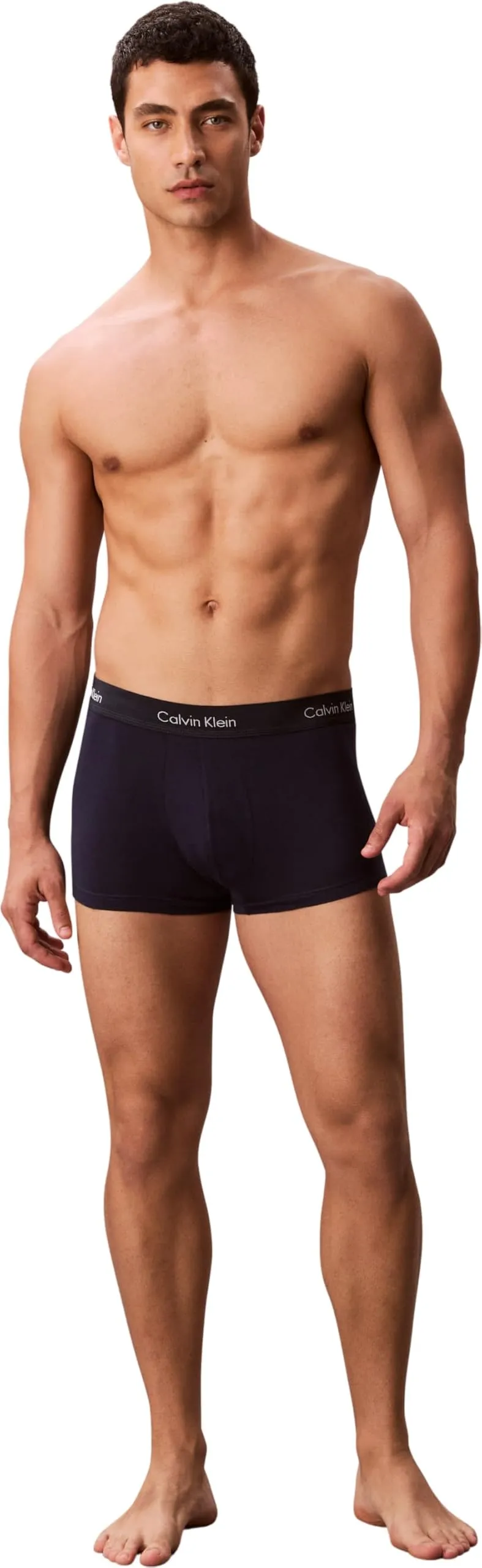 Calvin Klein Uomo Pantaloncini Boxer Vita Bassa Confezione da 3 Intimo, Verde (Blue Shadow/Supreme Green/Chalk), M - immagine 5