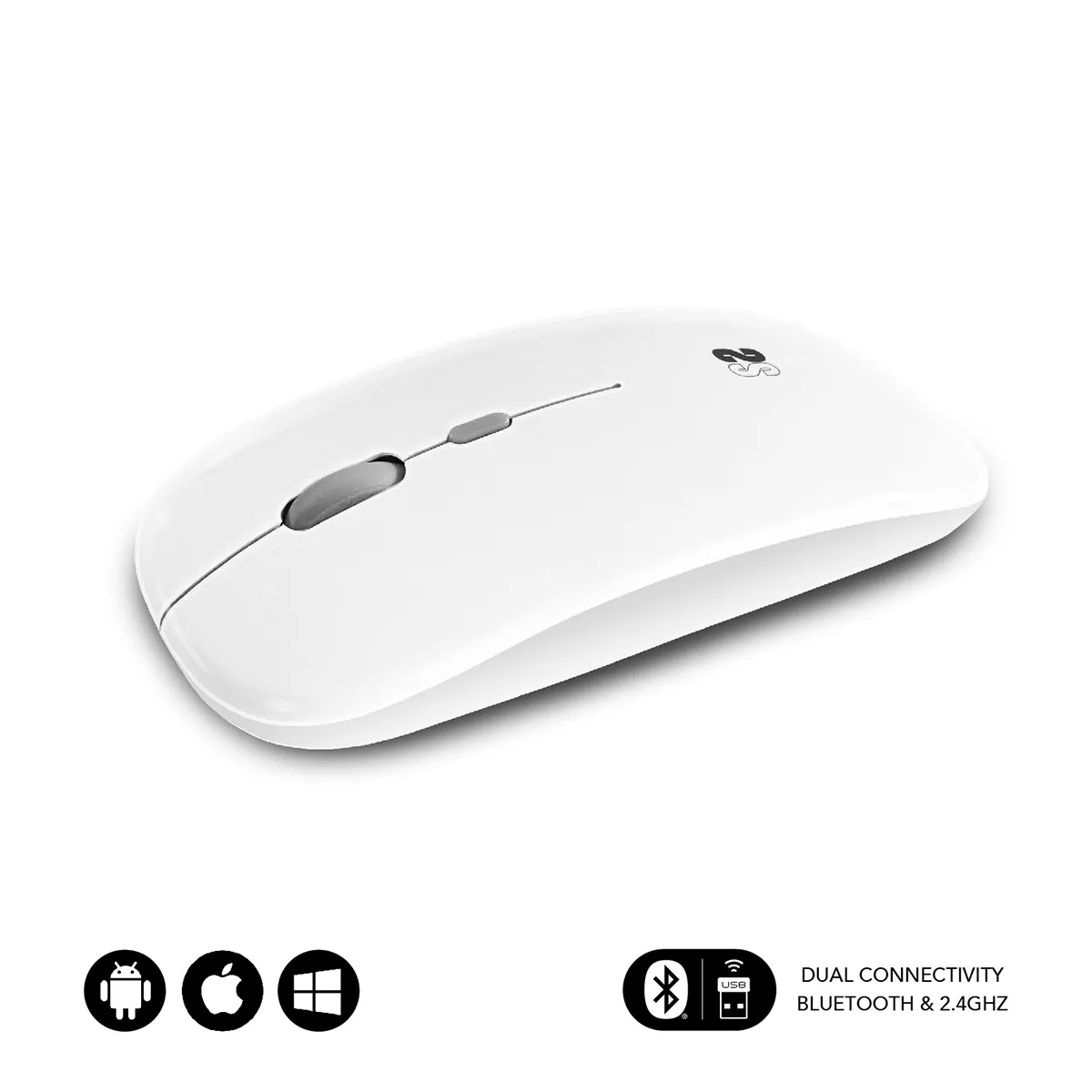 SUBBLIM SUBMO-DFLAT21 mouse Ambidestro RF Wireless + Bluetooth + USB Type-A Ottico 1600 DPI - immagine 1