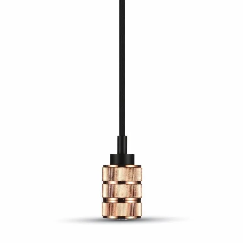 V-TAC Lampadario LED in Metallo con Portalampada E27 (Max 60W) Colore Oro Rosa - immagine 1