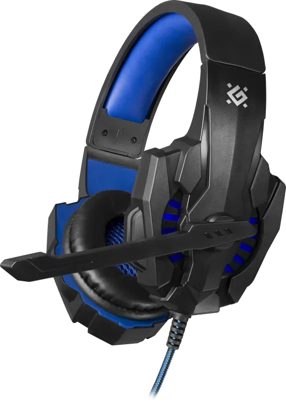 Cuffie da gaming Defender Warhead G-390 nero+blu cavo 18 m - immagine 1
