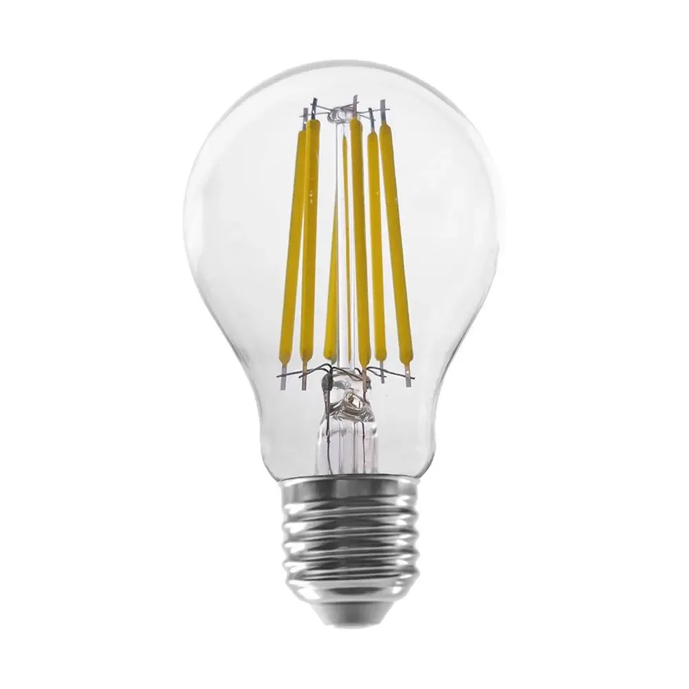 12W A60 Led Filament Bulb-Clear Cover With 3000K E27 - immagine 1