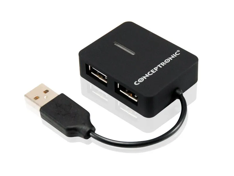 Hub Usb 2.0 4 Porte Bk (Da Viaggio) 4*Usb A Design Compatto - immagine 1