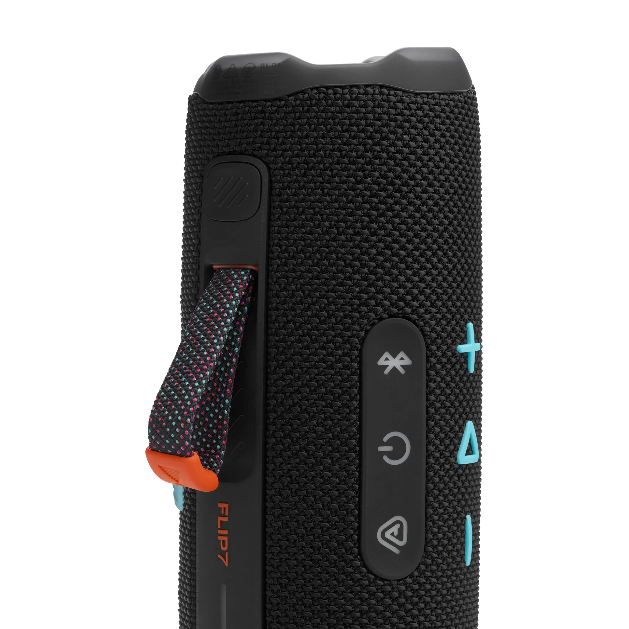 JBL Flip 7 - Altoparlante portatile impermeabile e a prova di caduta, suono Bold Pro con AI Sound Boost, 16 ore di riproduzione e sistema PushLock con accessori intercambiabili (nero/arancione) - immagine 10