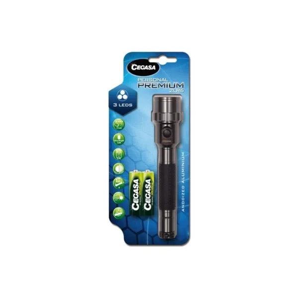 Cegasa Personal Premium Linterna 20lm - Fabicada en Aluminio Anodizado - Resistencia a Golpes y Humedad - Funciona con 2 Pilas LR6 (Incluidas) - immagine 1