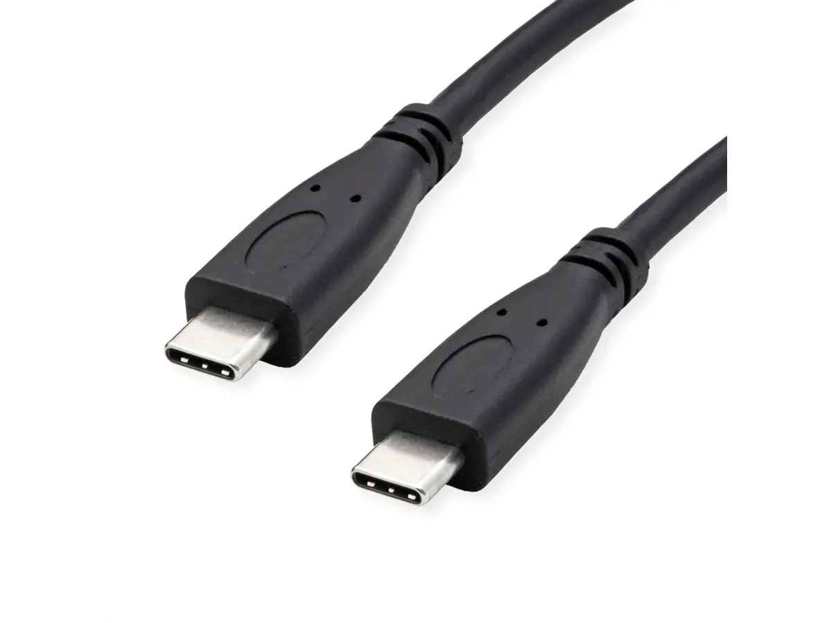 Roline Green Cavo Usb3.2 Gen2 Pd 20V5A With Emark C - C M/M Black 0.5M - immagine 1