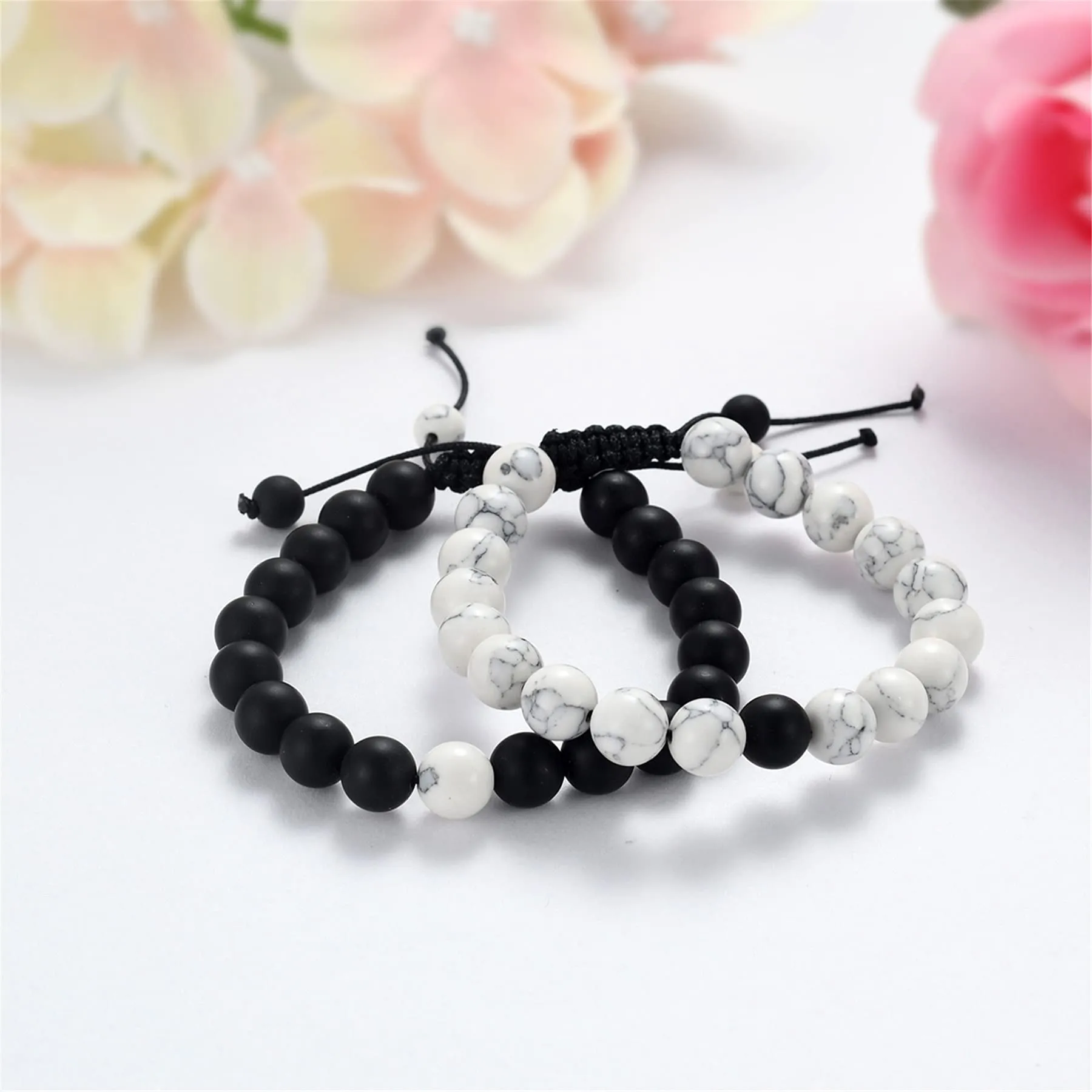 Flongo Set Bracciale Collana per Coppia Lui&Lei, Regalo San Valentino/Natale - immagine 5