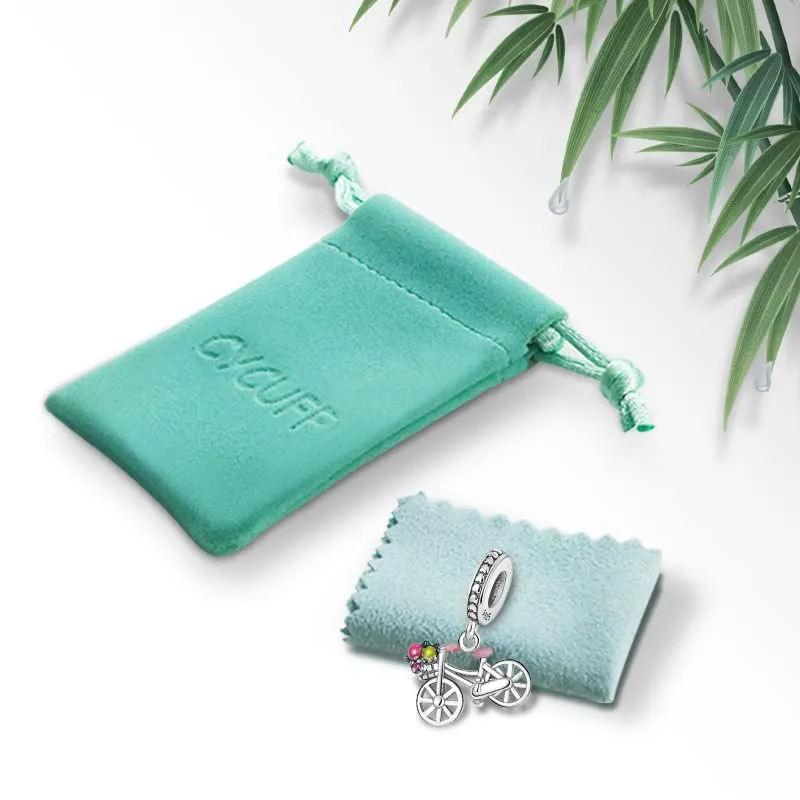 CYCUFF Sterling Silver Charms 925 per Bracciale Europeo, Collane Pendente Perline Gioielli Regalo per Le Donne Amici di Famiglia (Charm Bicycle) - immagine 6